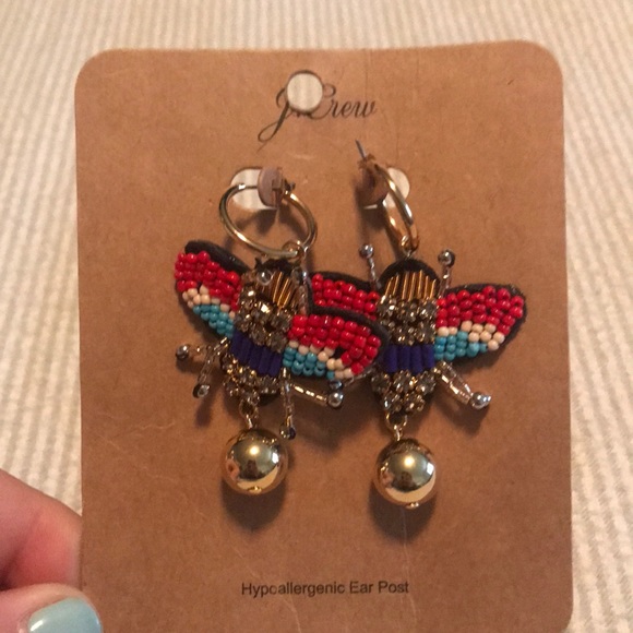 J. Crew Jewelry - Jcrew beaded bug earrings